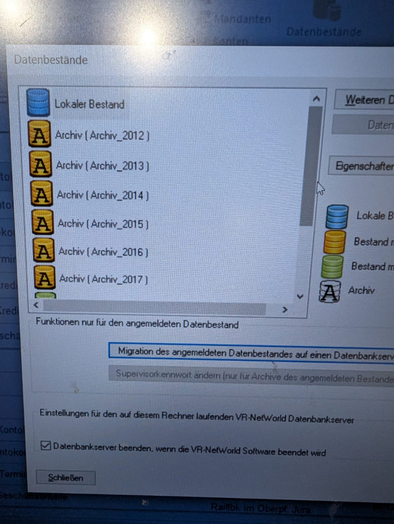 VR NetWorld Umzug Auf Neuen Rechner Lokale PostgreSQL Datenbank 